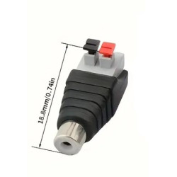 CONECTOR  HEMBRA RAPIDO DE RCA PARA AUDIO
