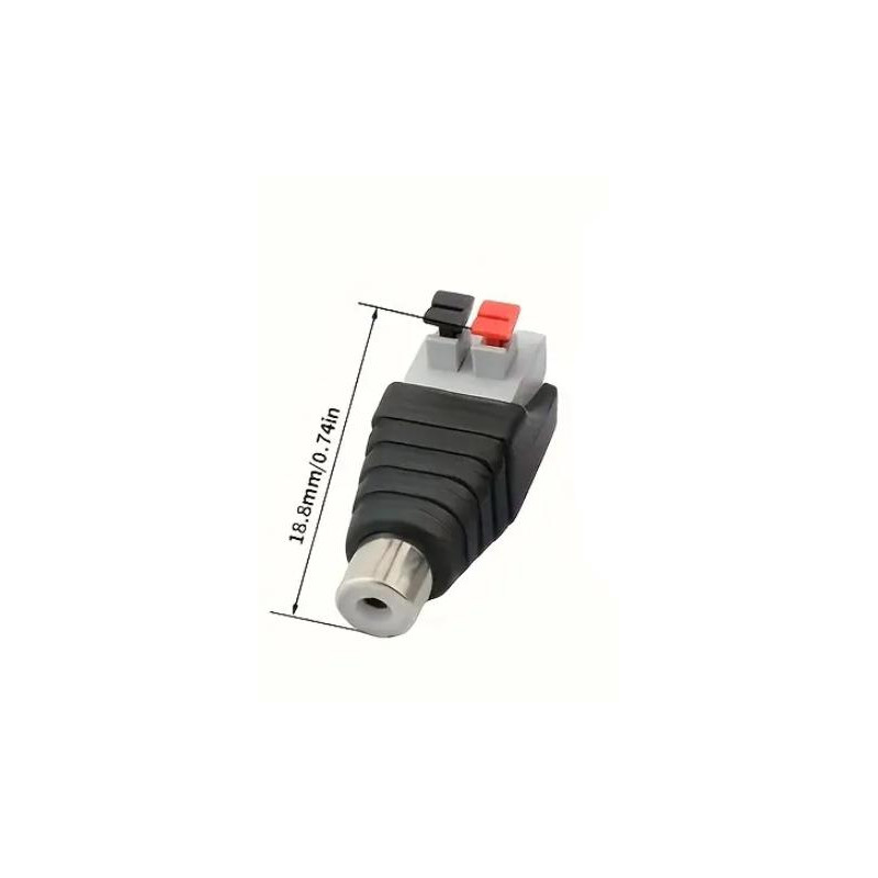 CONECTOR  HEMBRA RAPIDO DE RCA PARA AUDIO