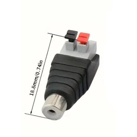CONECTOR  HEMBRA RAPIDO DE RCA PARA AUDIO