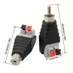 CONECTOR  HEMBRA RAPIDO DE RCA PARA AUDIO