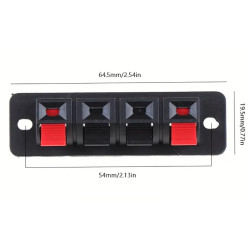 TERMINAL DE CONEXION DE 4 POSICIONES PARA ALTAVOZ