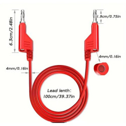 CONJUNTO 5 CABLES DE PRUEBA CON BANANA