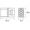 CONECTOR AEREO XT60H MACHO CUBRECABLES