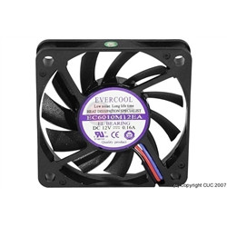 VENTILADOR 60X60X10 DC12V 3 CABLES FRICCION