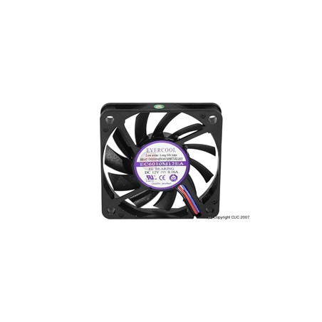 VENTILADOR 60X60X10 DC12V 3 CABLES FRICCION