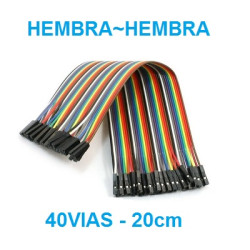 CABLES JUMPER 40 PIEZAS HEMBRA - HEMBRA 20CM