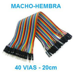 CABLES JUMPER 40 PIEZAS 220MM MACHO-HEMBRA