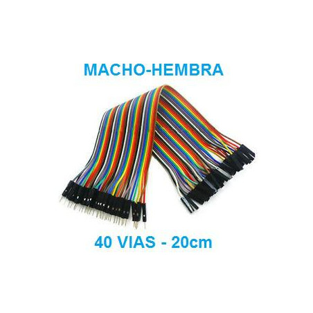 CABLES JUMPER 40 PIEZAS 220MM MACHO-HEMBRA