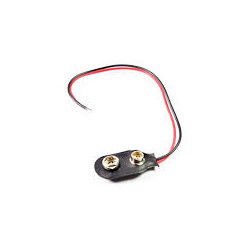 PORTAPILAS CLIP 9V CABLE 15cms