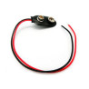 PORTAPILAS CLIP 9V CABLE 15cms