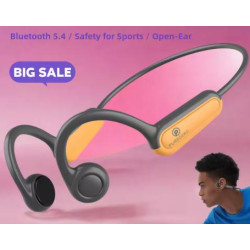 AURICULARES CONDUCCION OSEO BLUETHOOT GRIS/NARANJA