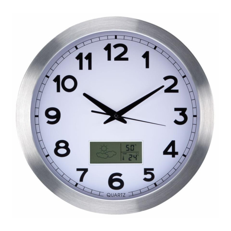 RELOJ DE PARED  PANTALLA LCD CON TERMOMETRO 