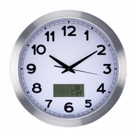 RELOJ DE PARED  PANTALLA LCD CON TERMOMETRO 
