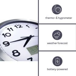 RELOJ DE PARED  PANTALLA LCD CON TERMOMETRO 