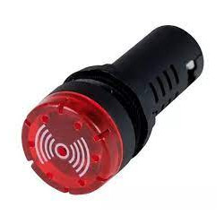 PILOTO ROJO INTERMITENTE   ZUMBADOR 12V AC/DC