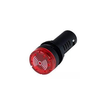 PILOTO ROJO INTERMITENTE   ZUMBADOR 12V AC/DC