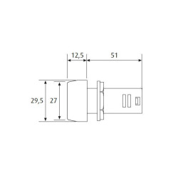 PILOTO ROJO INTERMITENTE   ZUMBADOR 12V AC/DC