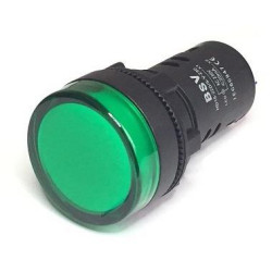 PILOTO LED VERDE 230VAC SERIE 600 IP65 Ø22mm
