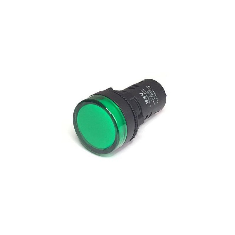 PILOTO LED VERDE 230VAC SERIE 600 IP65 Ø22mm PILOTO LED VERDE 230VAC SERIE 600 IP65 Ø22mm