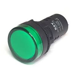 PILOTO LED VERDE 230VAC SERIE 600 IP65 Ø22mm