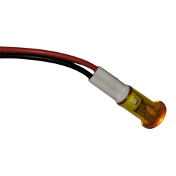 PILOTO LED 12V Ø 8 5mm AMBAR CON CABLES