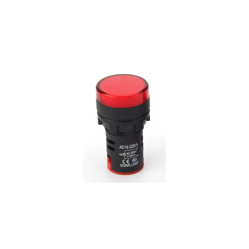 PILOTO AD16-22DS INDICADOR ROJO 24VDC/VAC 22mm PILOTO AD16-22DS INDICADOR ROJO 24VDC/VAC 22mm