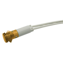 PILOTO LED 230V Ø 11 mm AMARILLO CON CABLES