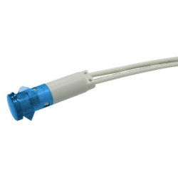 PILOTO LED 230V Ø 11 mm AZUL CON CABLES