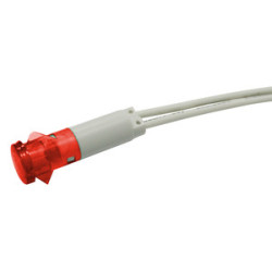PILOTO LED 230V Ø 11 mm ROJO CON CABLES