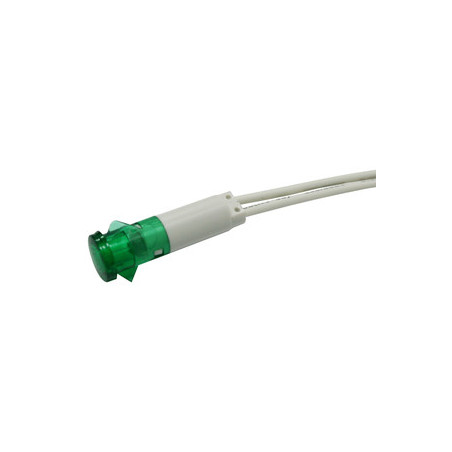 PILOTO LED 230V Ø 11 mm VERDE CON CABLES