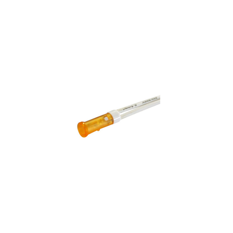 PILOTO LED 230V Ø 8 mm AMBAR CON CABLES