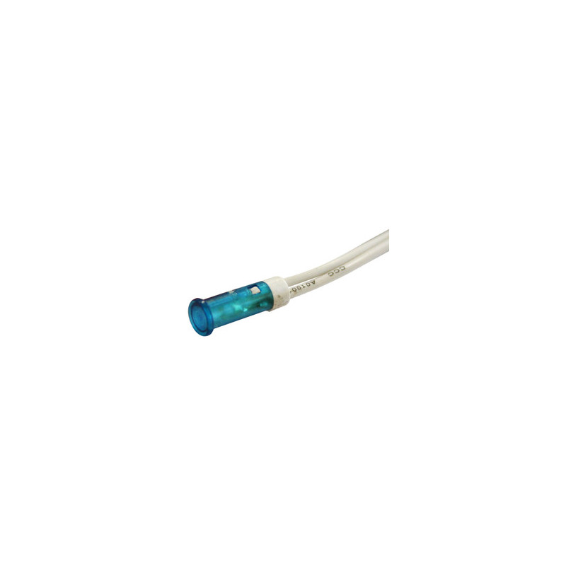 PILOTO LED 230V Ø 8 mm AZUL CON CABLES PILOTO LED 230V Ø 8 mm AZUL CON CABLES