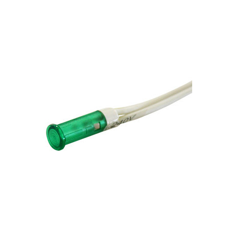 PILOTO LED 230V Ø 8 mm VERDE CON CABLES