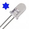 DIODO LED 5mm 3V TRANSPARENTE LUZ AZUL