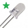 DIODO LED 5mm 3V TRANSPARENTE LUZ VERDE