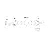 CADENA 20 MODULOS DE 3 LED SMD SAMSUNG 12V DC 1W