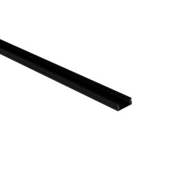 PERFIL SUPERFICIE TIRA LED LACADO NEGRO