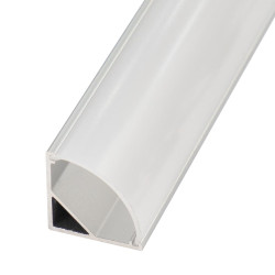 PERFIL LED ESQUINA CON DIFUSOR CURVO