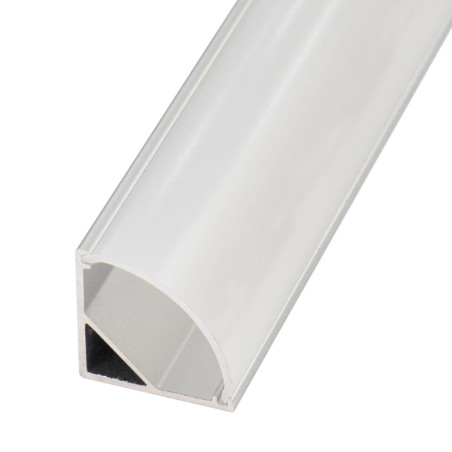 PERFIL LED ESQUINA CON DIFUSOR CURVO
