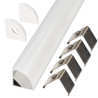 PERFIL LED ESQUINA CON DIFUSOR CURVO