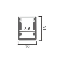 PERFIL DE  ALUMINIO FIX 2 METROS ALUMINIO