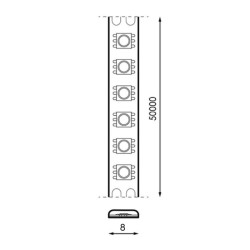 TIRA DE LED ZIADNA 24V IP20 5W/METRO 5 METROS