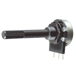 POTENCIOMETRO LINEAL 2K2 EJE PLASTICO CUERPO METAL