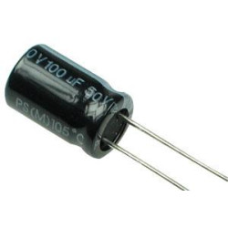 CONDENSADOR ELECTROLITICO RADIAL 100µF 50V 105º