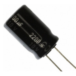 CONDENSADOR ELECTROLITICO RADIAL 2200µF 10V 105º