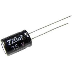 CONDENSADOR ELECTROLITICO RADIAL 220µF 35V 105º
