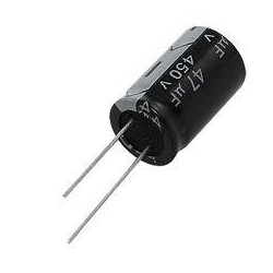 CONDENSADOR ELECTROLITICO RADIAL 47µF 450V 105º