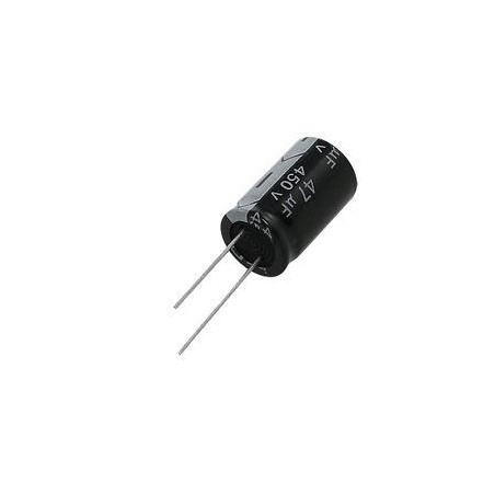 CONDENSADOR ELECTROLITICO RADIAL 47µF 450V 105º