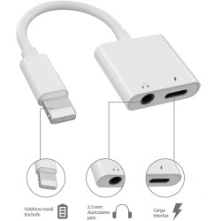 ADAPTADOR LIGHTNING - JACK 3 5 HEMBRA  CARGA 