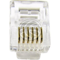 CONECTOR TELEFONO RJ12 6 VIAS